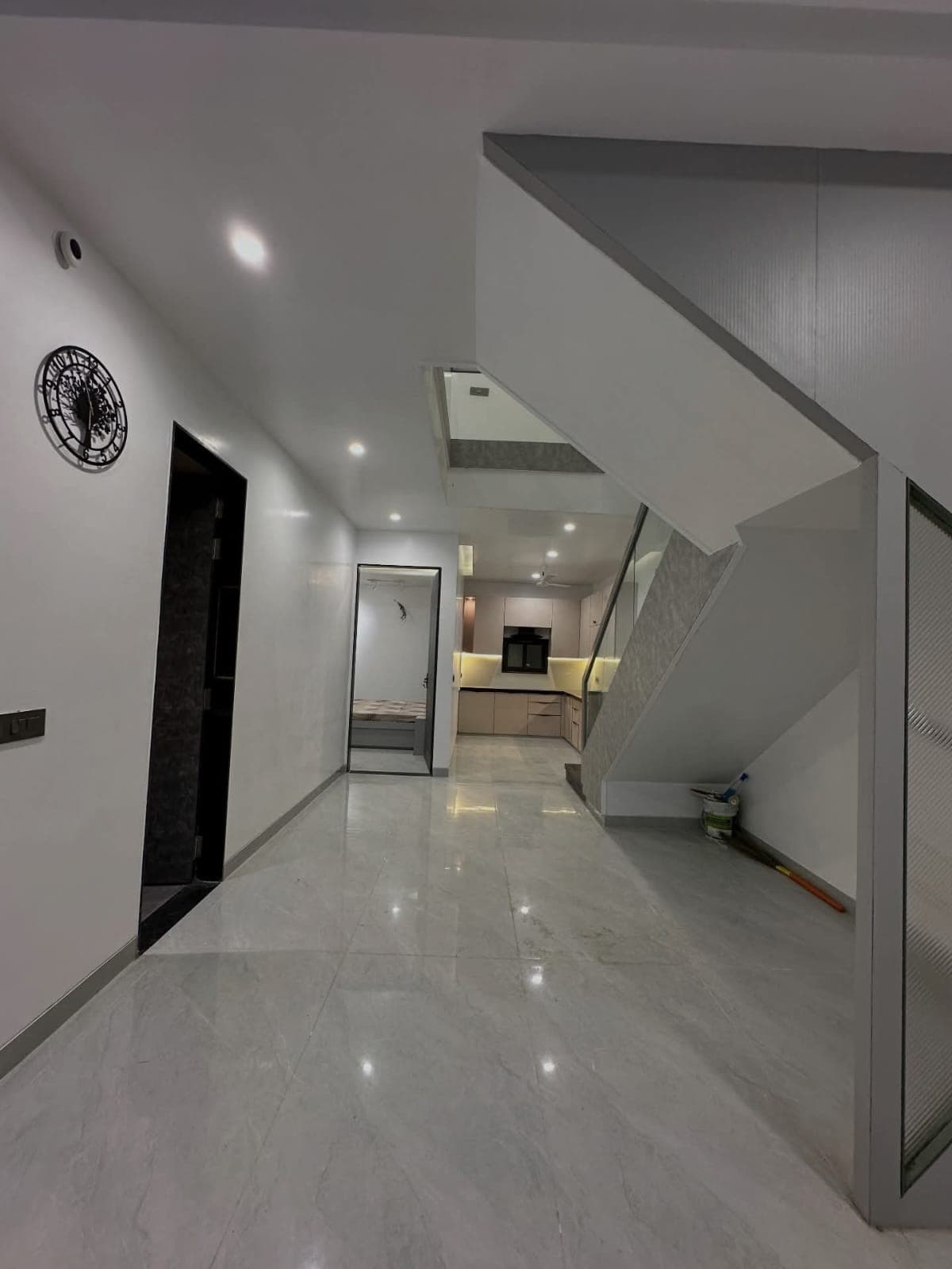 Staircase and open-plan layout designed by Naksha Construction